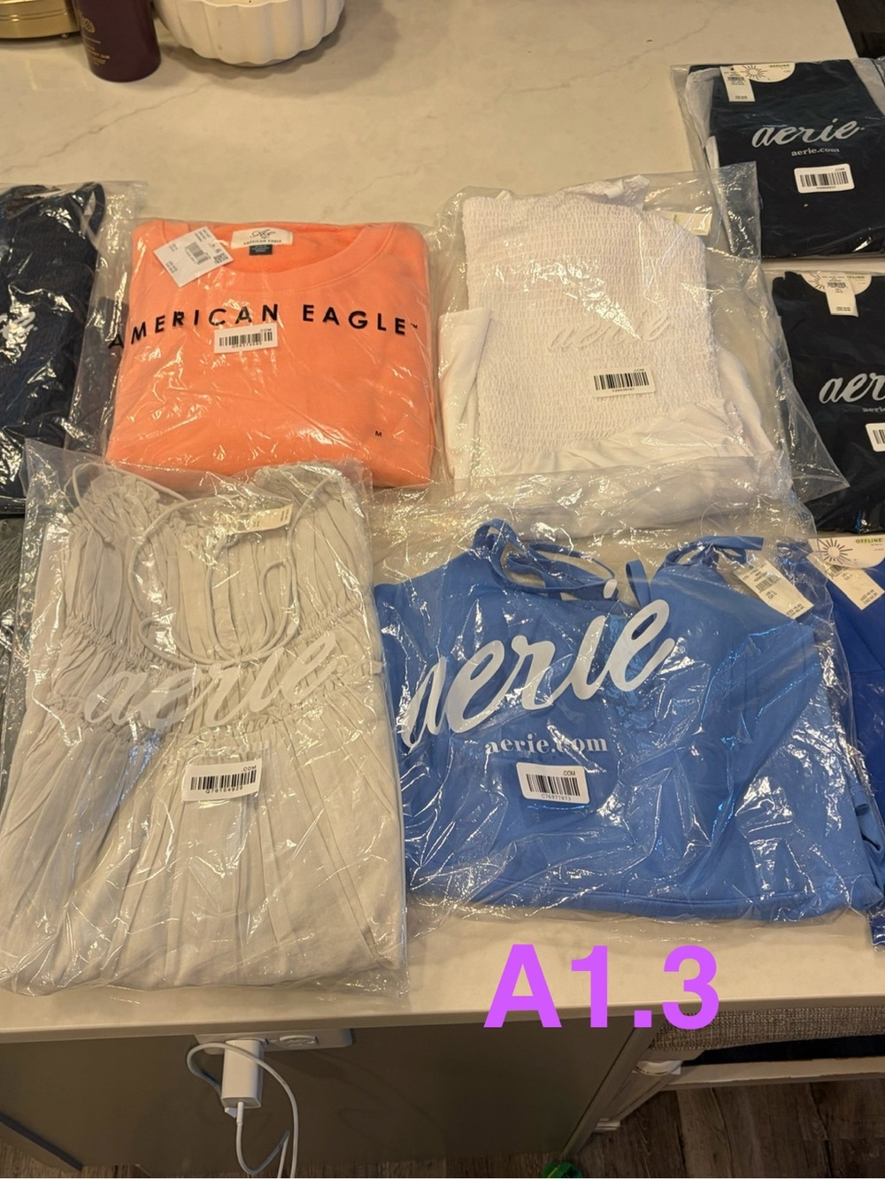 Aerie 5 dresses, American eagle sweatshirt, 3 aerie shorts